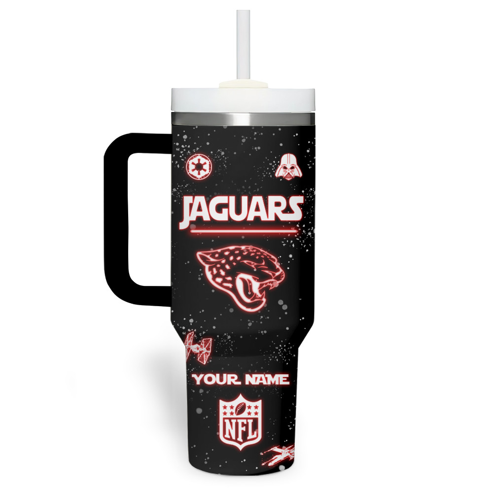 Jacksonville Jaguars NFL Custom Stanley Quencher 40oz Stainless Steel Tumbler With Handle