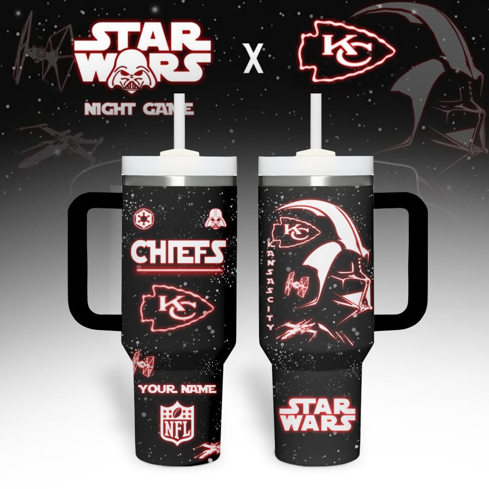 Kansas City Chiefs NFL Custom Stanley Quencher 40oz Stainless Steel Tumbler With Handle