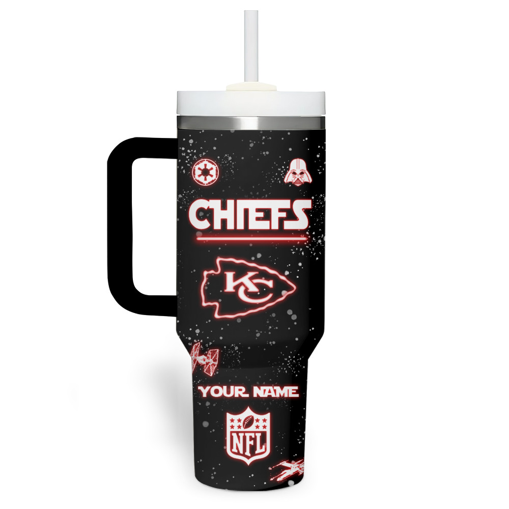 Kansas City Chiefs NFL Custom Stanley Quencher 40oz Stainless Steel Tumbler With Handle