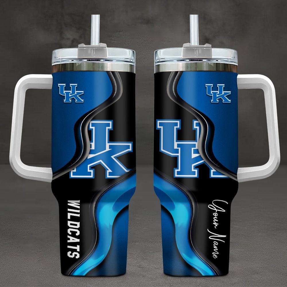 Kentucky Wildcats NCAA Custom Stanley Quencher 40oz Stainless Steel Tumbler With Handle