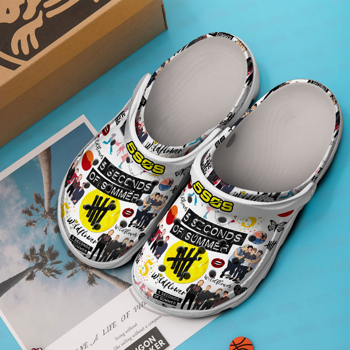 Merchidea 5 Seconds Of Summer Music Crocs Crocband Clogs Shoes Comfortable For Men Women and Kids