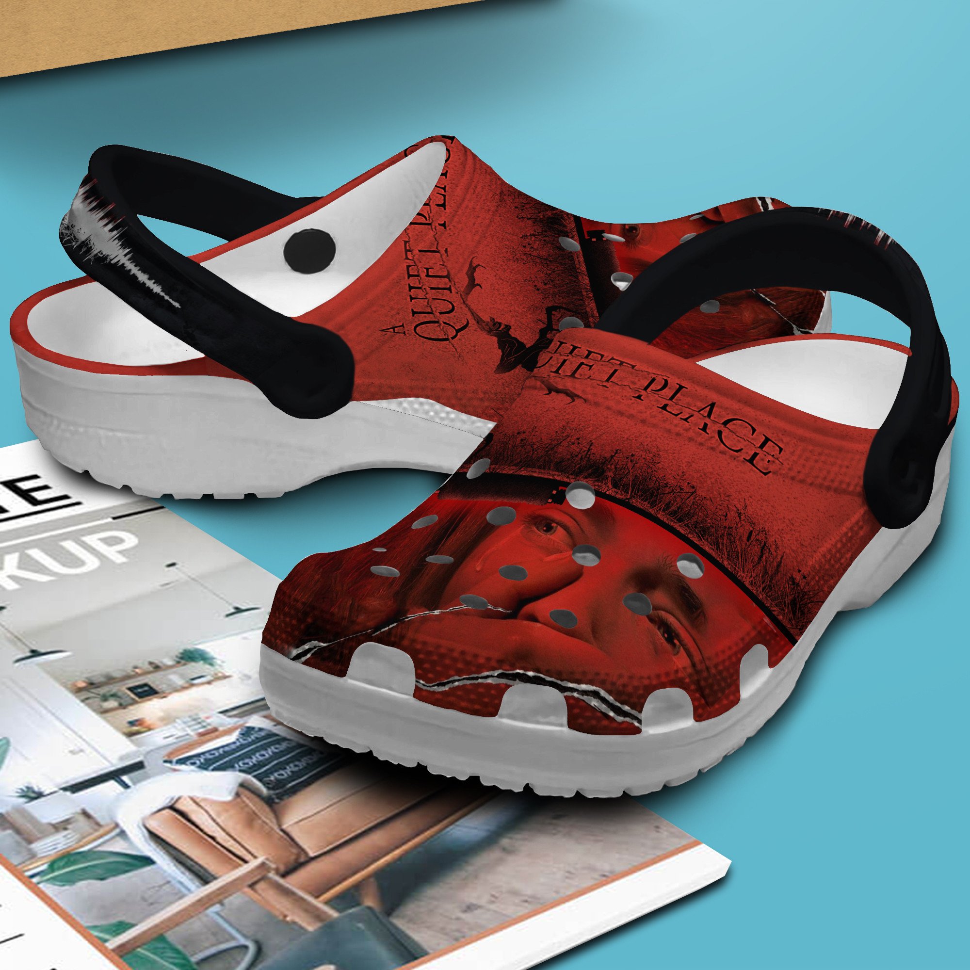 Merchidea A Quiet Place Movie Crocs Crocband Clogs Shoes Comfortable For Men Women and Kids