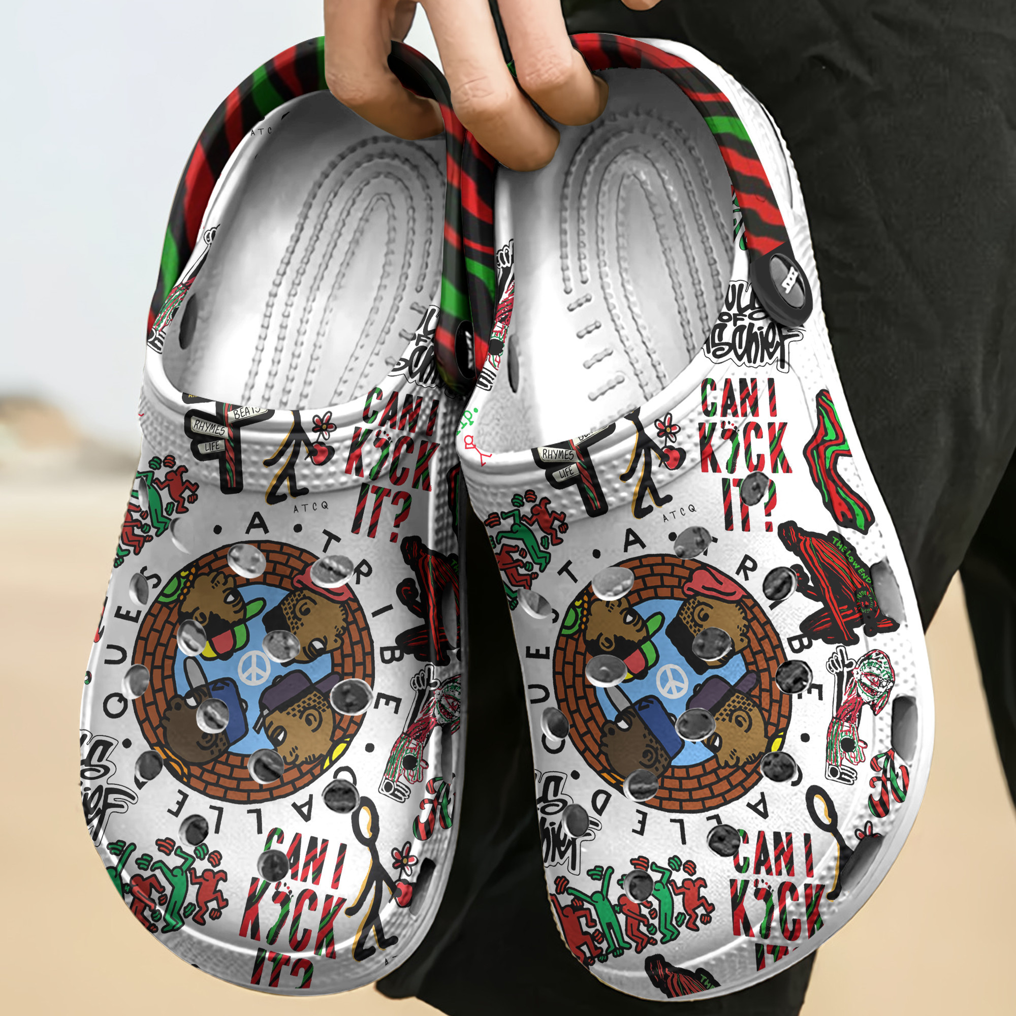 Merchidea A Tribe Called Quest Music Crocs Crocband Clogs Shoes Comfortable For Men Women and Kids