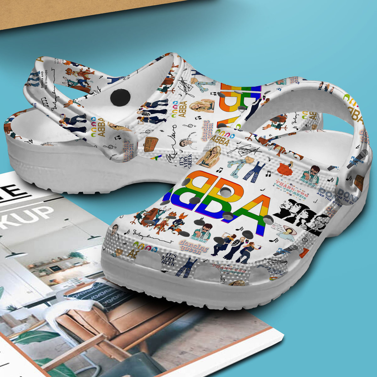 Merchidea ABBA Music Crocs Crocband Clogs Shoes Comfortable For Men Women and Kids