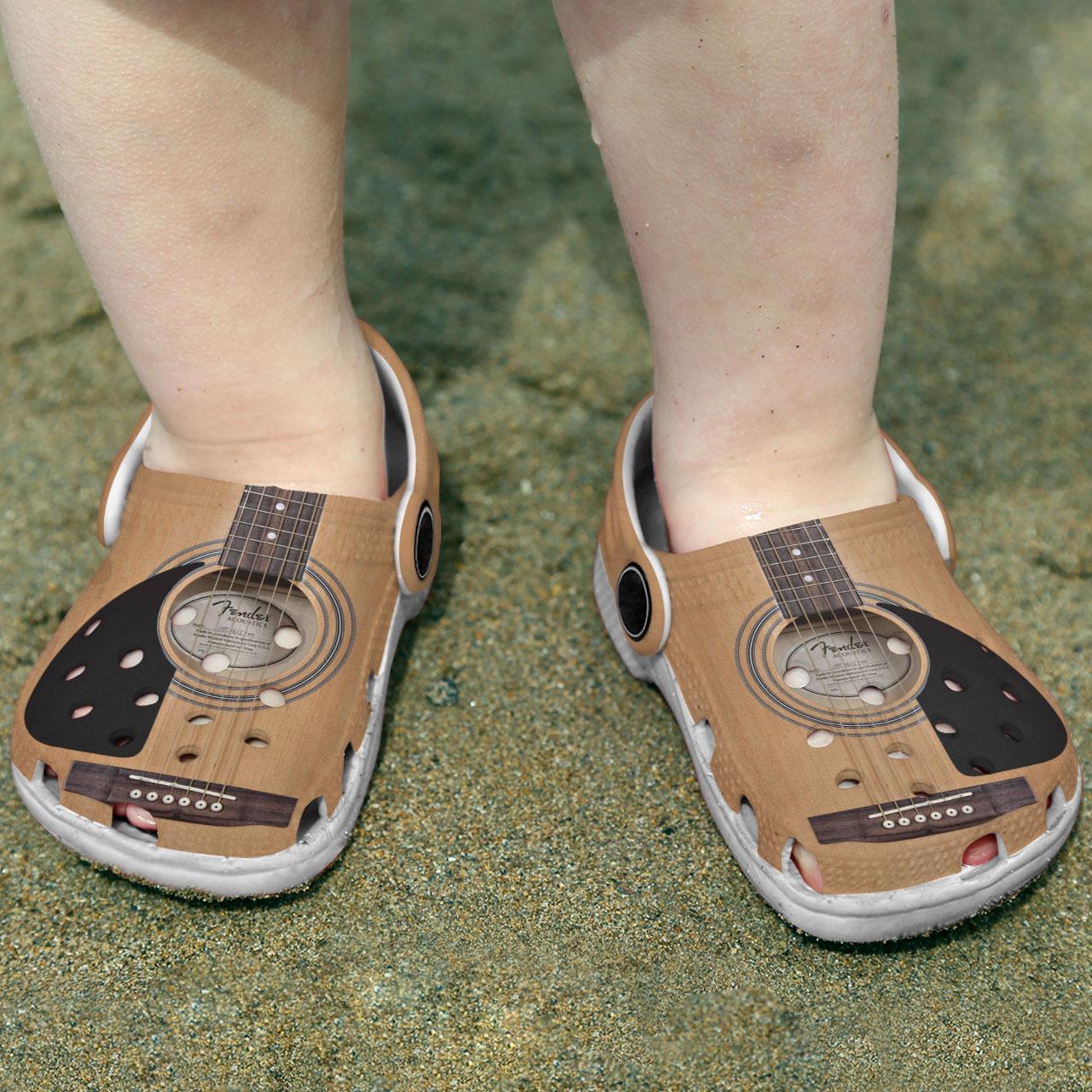 Merchidea Accoustic Guitar Crocs Crocband Clogs Shoes Comfortable For Men Women and Kids