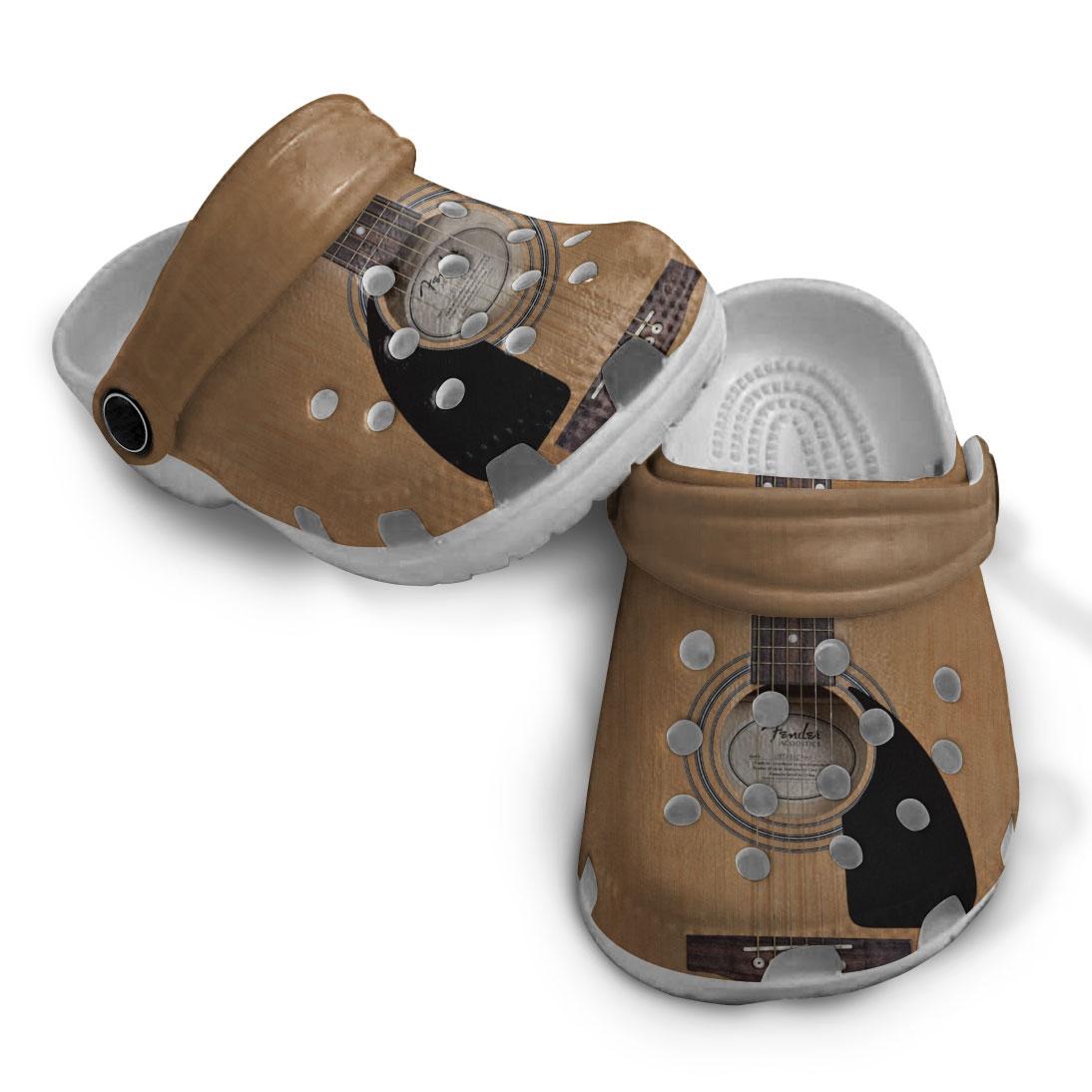 Merchidea Accoustic Guitar Crocs Crocband Clogs Shoes Comfortable For Men Women and Kids