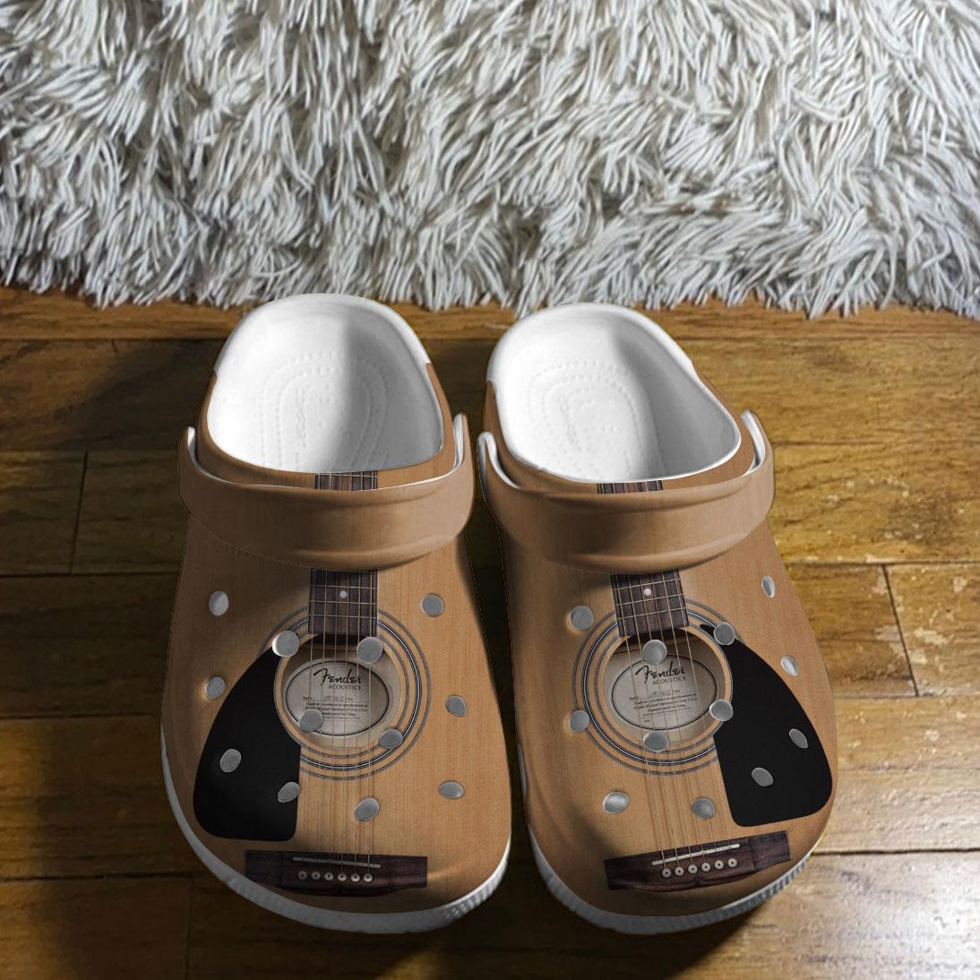 Merchidea Accoustic Guitar Crocs Crocband Clogs Shoes Comfortable For Men Women and Kids