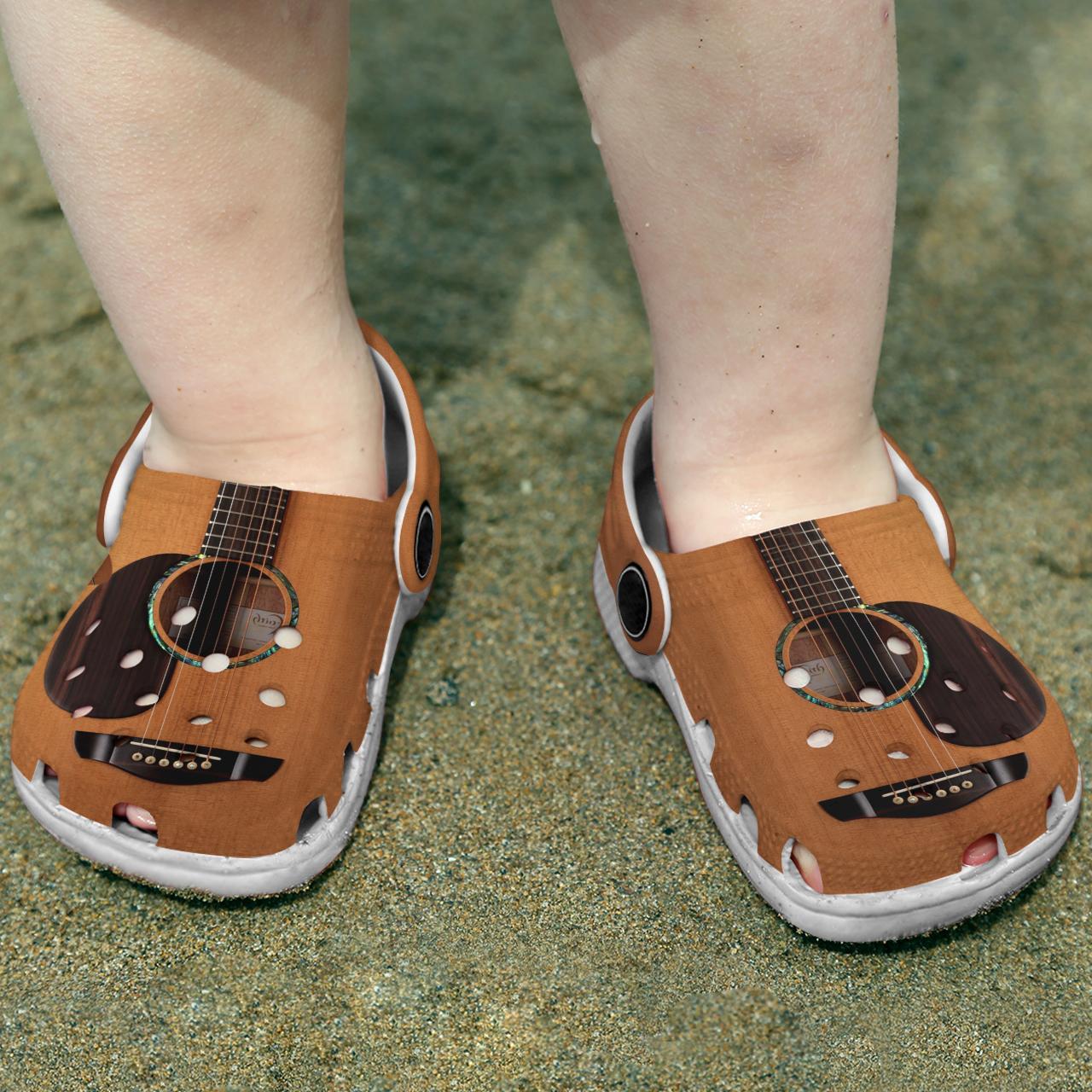 Merchidea Acoustic Guitar Crocs Crocband Clogs Shoes Comfortable For Men Women and Kids