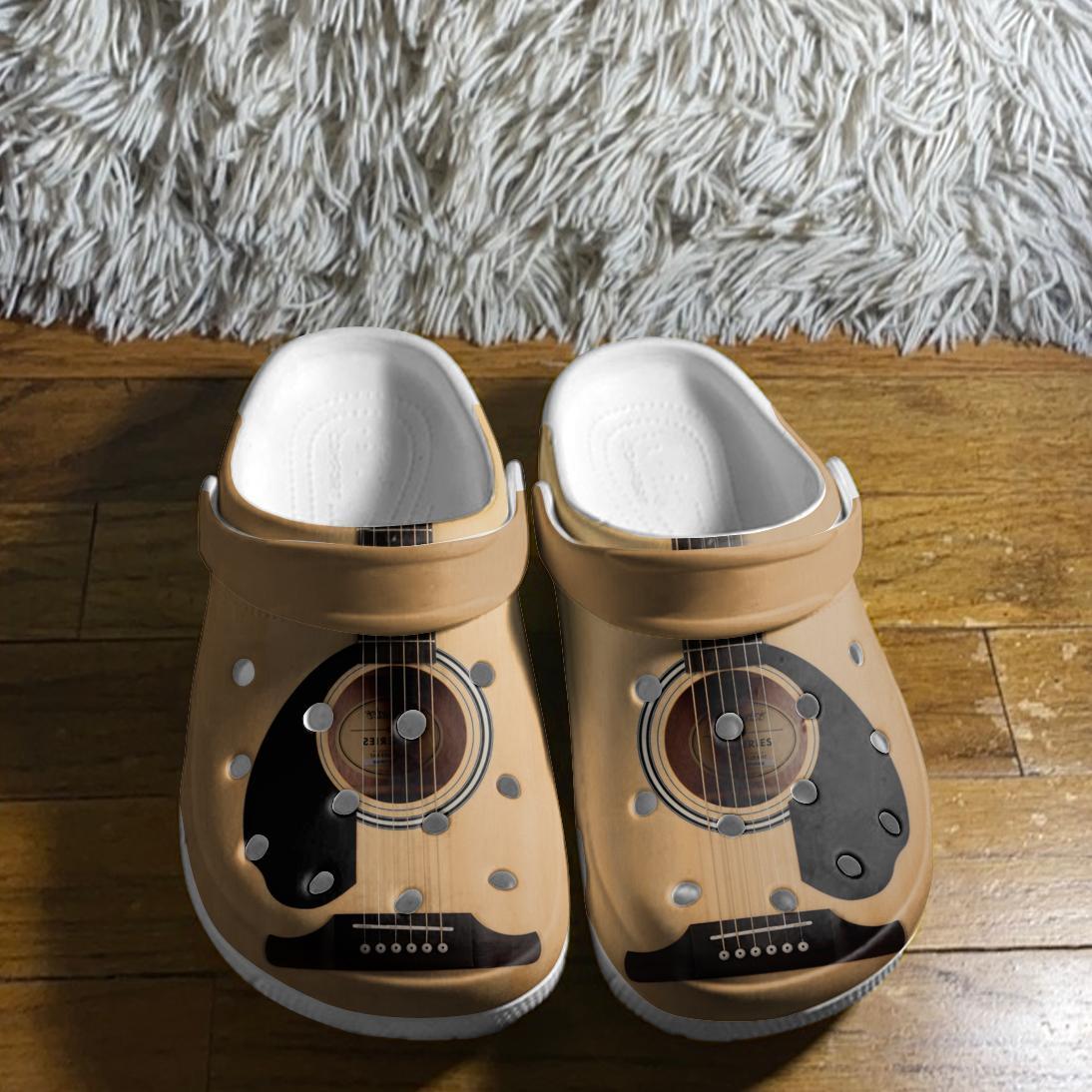Merchidea Acoustic Guitar Crocs Crocband Clogs Shoes Comfortable For Men Women and Kids