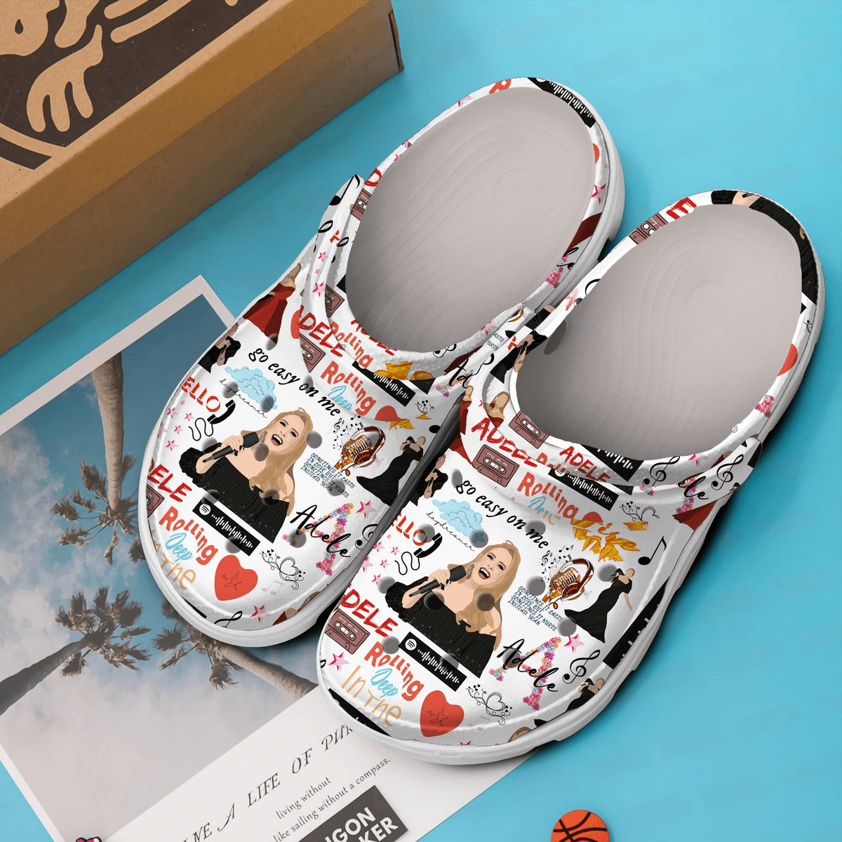 Merchidea Adele Singer Music Crocs Crocband Clogs Shoes Comfortable For Men Women and Kids