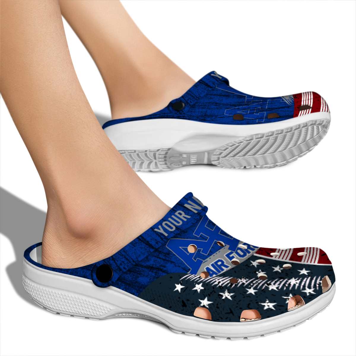 Merchidea Air Force Falcons NCAA Sport Crocs Crocband Clogs Shoes Comfortable For Men Women and Kids