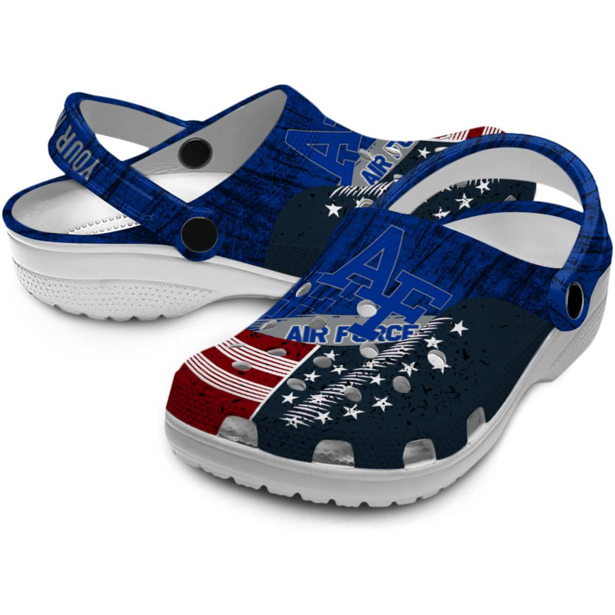 Merchidea Air Force Falcons NCAA Sport Crocs Crocband Clogs Shoes Comfortable For Men Women and Kids