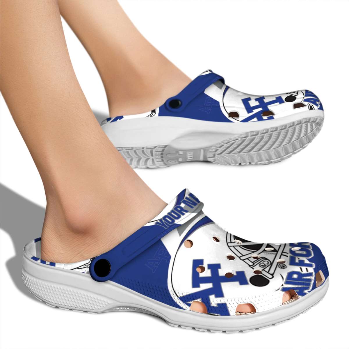 Merchidea Air Force Falcons NCAA Sport Crocs Crocband Clogs Shoes Comfortable For Men Women and Kids