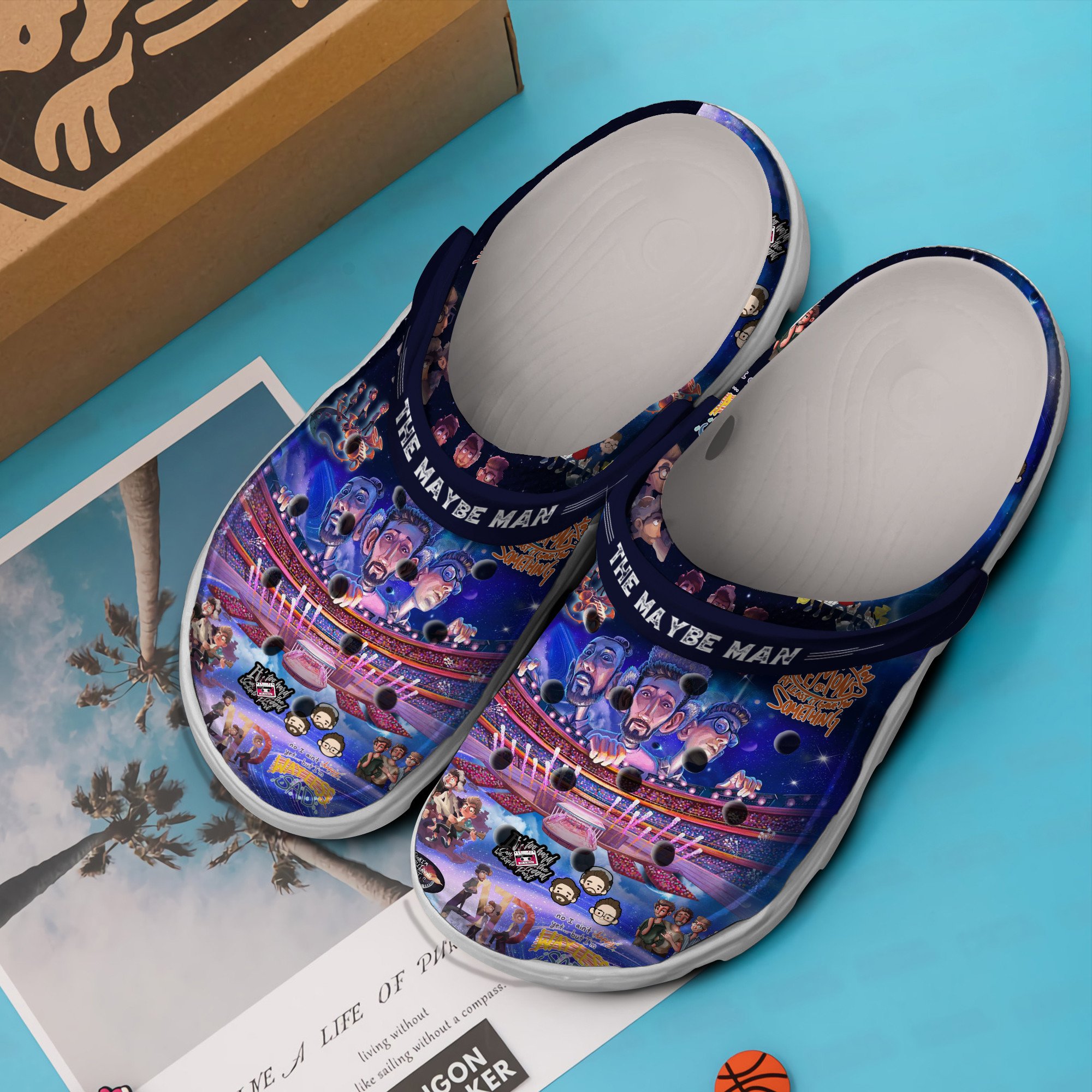 Merchidea AJR The Maybe Man Album Music Crocs Crocband Clogs Shoes Comfortable For Men Women and Kids