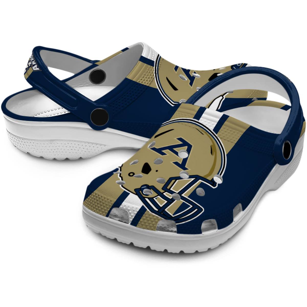 Merchidea Akron Zips NCAA Sport Crocs Crocband Clogs Shoes Comfortable For Men Women and Kids