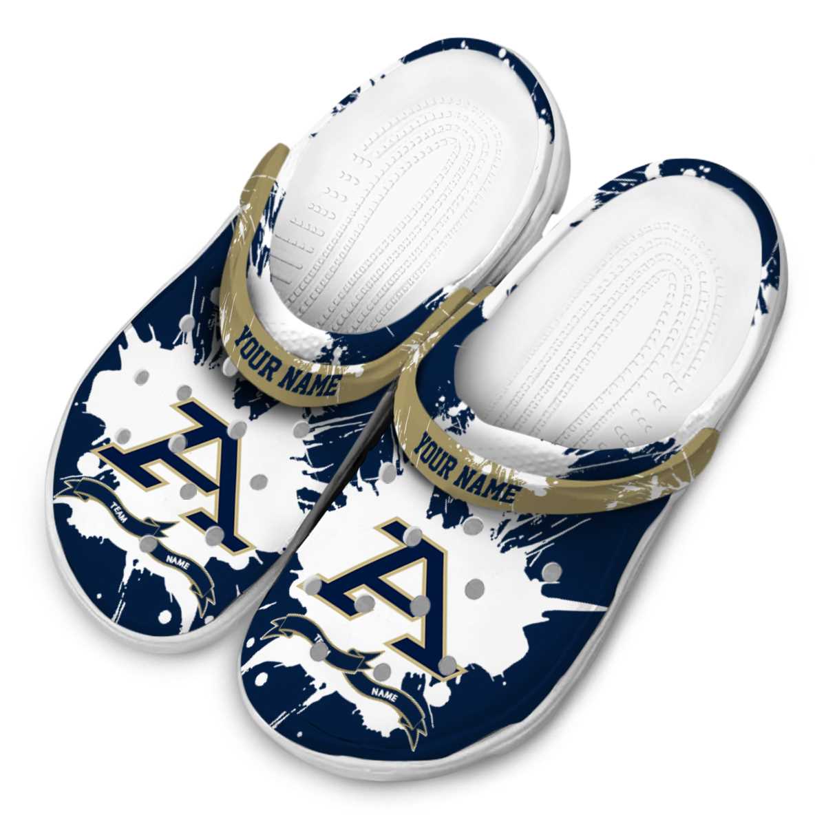 Merchidea Akron Zips NCAA Sport Crocs Crocband Clogs Shoes Comfortable For Men Women and Kids