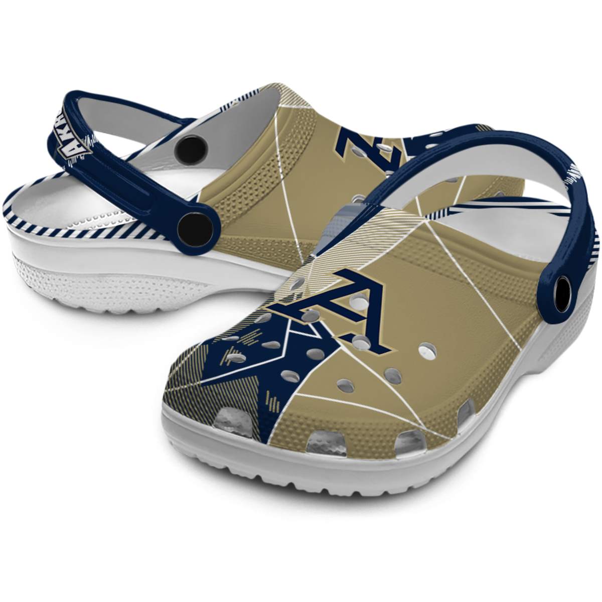 Merchidea Akron Zips NCAA Sport Crocs Crocband Clogs Shoes Comfortable For Men Women and Kids