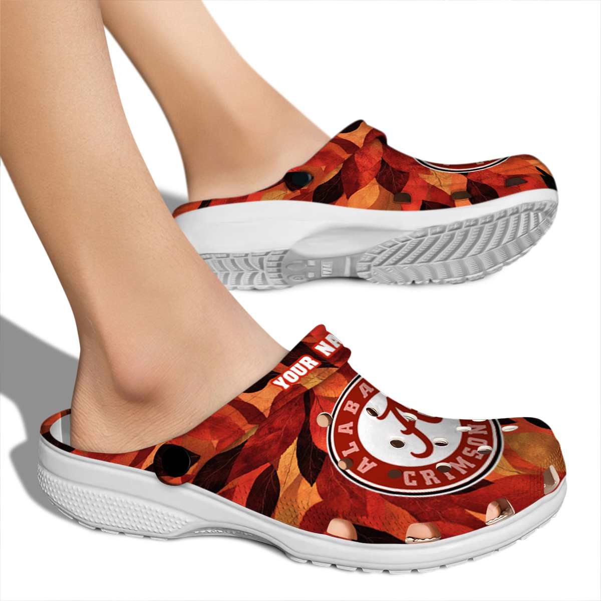 Merchidea Alabama Crimson Tide NCAA Sport Crocs Crocband Clogs Shoes Comfortable For Men Women and Kids