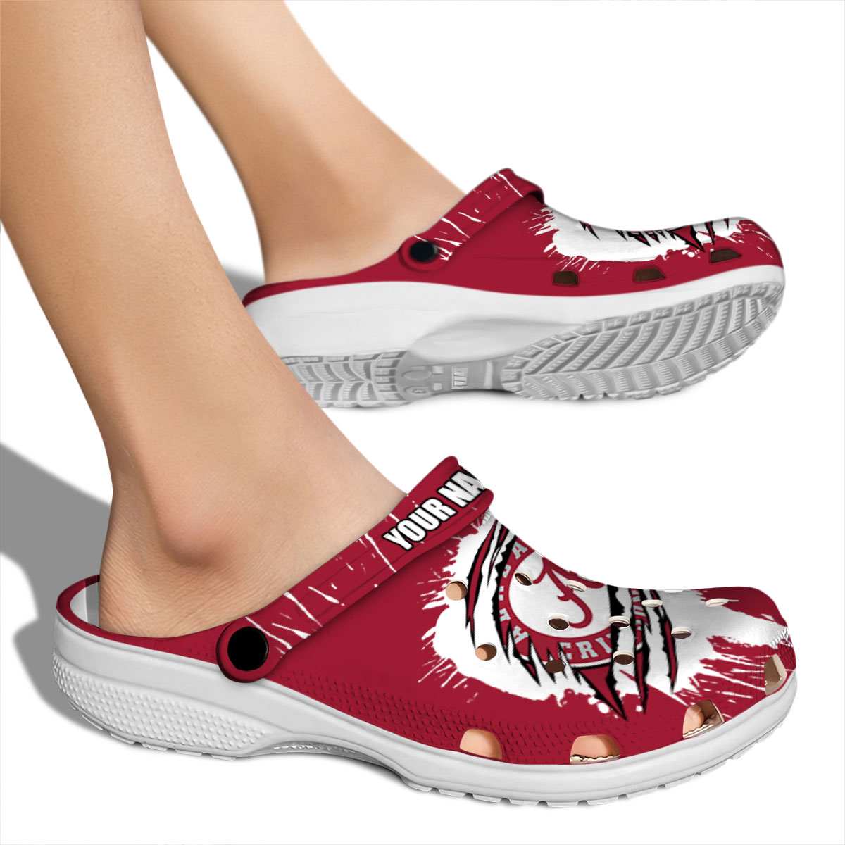 Merchidea Alabama Crimson Tide NCAA Sport Crocs Crocband Clogs Shoes Comfortable For Men Women and Kids