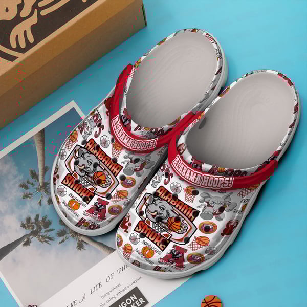 Merchidea Alabama Crimson Tide NCAA Sport Crocs Crocband Clogs Shoes Comfortable For Men Women and Kids