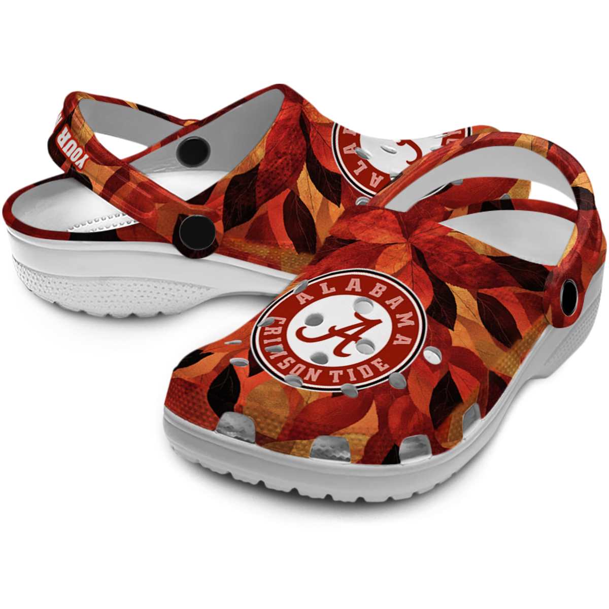 Merchidea Alabama Crimson Tide NCAA Sport Crocs Crocband Clogs Shoes Comfortable For Men Women and Kids