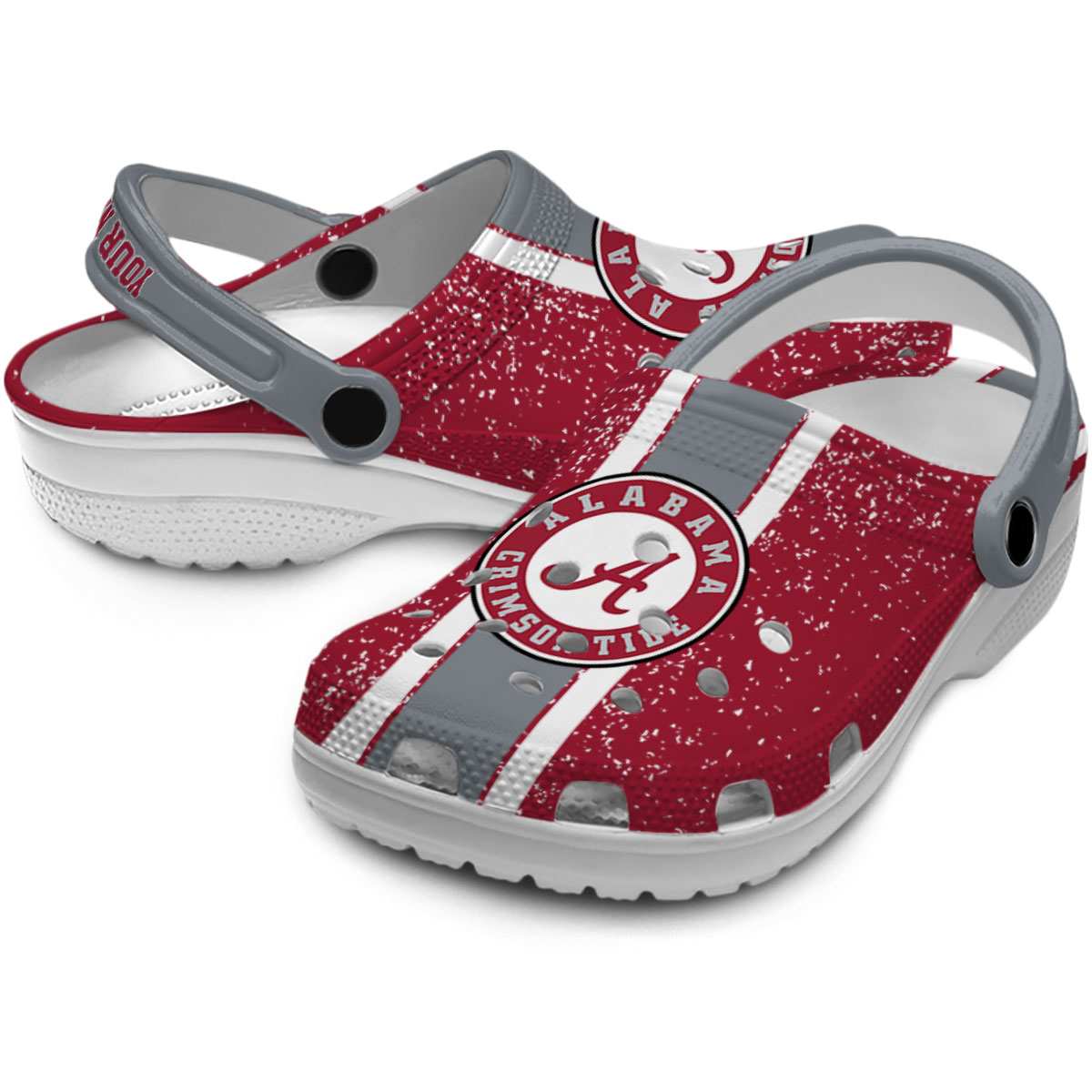Merchidea Alabama Crimson Tide NCAA Sport Crocs Crocband Clogs Shoes Comfortable For Men Women and Kids