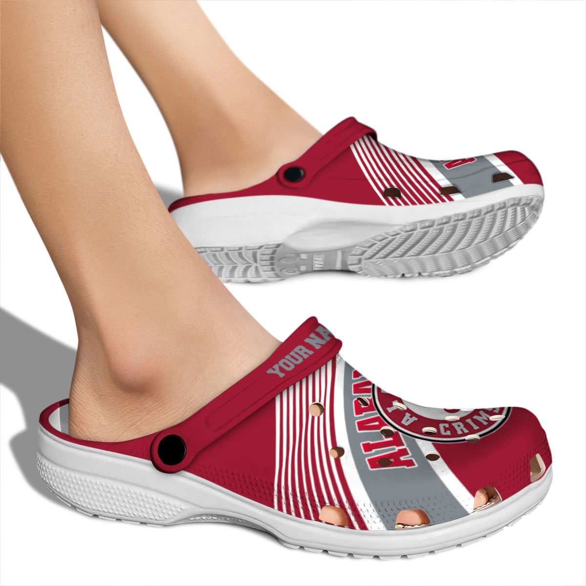 Merchidea Alabama Crimson Tide NCAA Sport Crocs Crocband Clogs Shoes Comfortable For Men Women and Kids