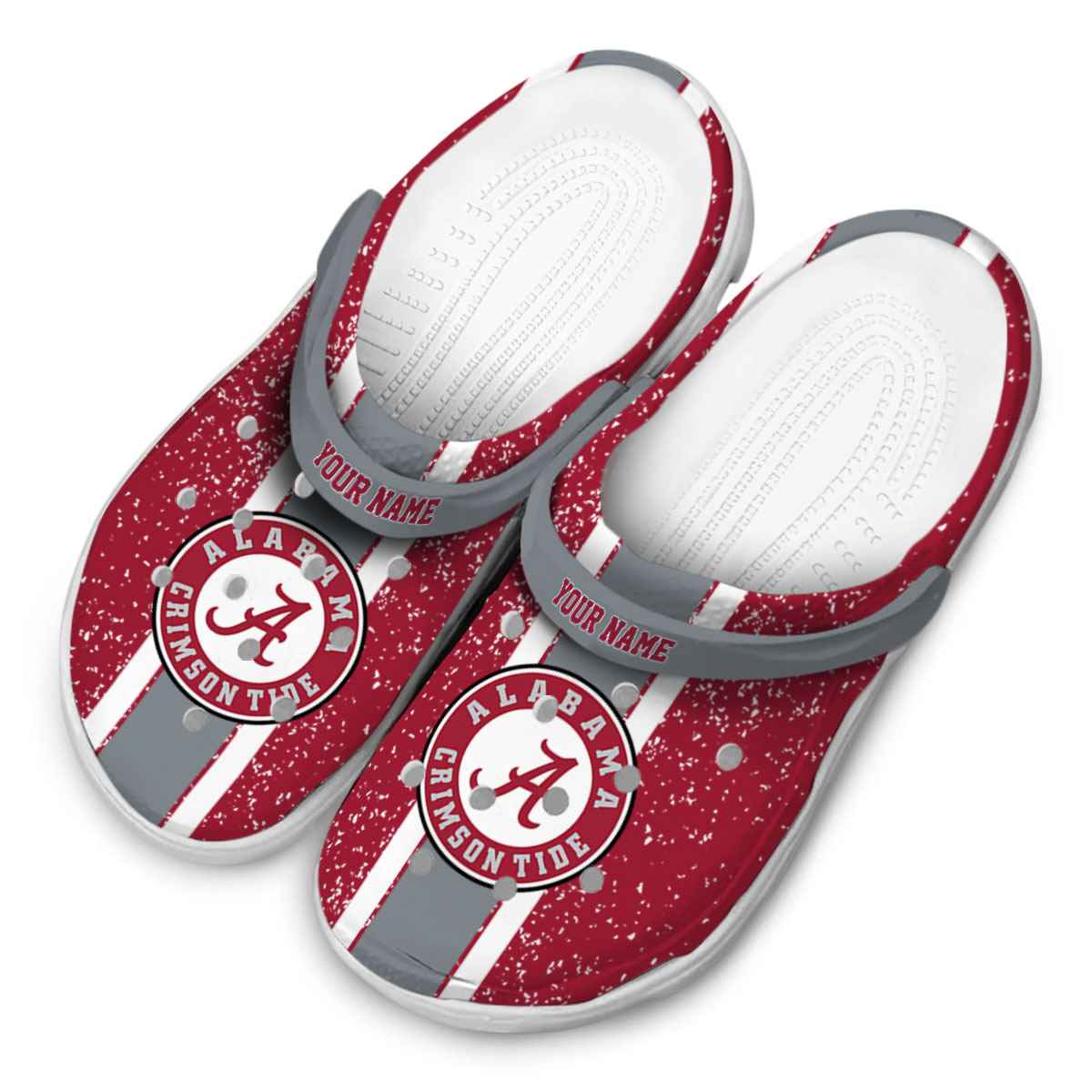 Merchidea Alabama Crimson Tide NCAA Sport Crocs Crocband Clogs Shoes Comfortable For Men Women and Kids