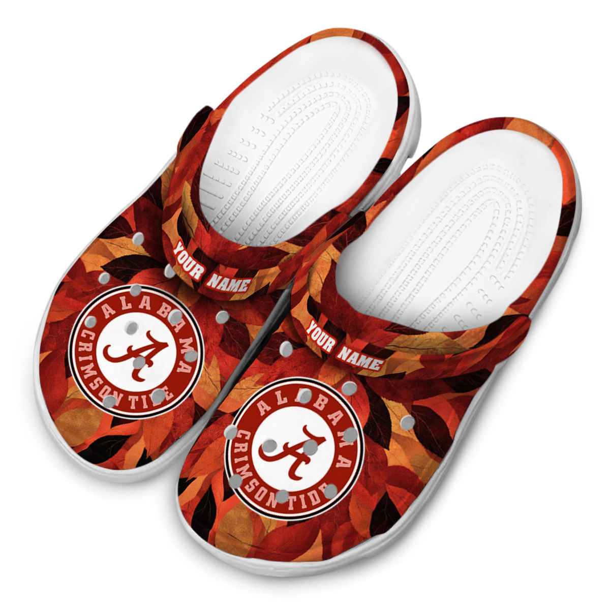 Merchidea Alabama Crimson Tide NCAA Sport Crocs Crocband Clogs Shoes Comfortable For Men Women and Kids