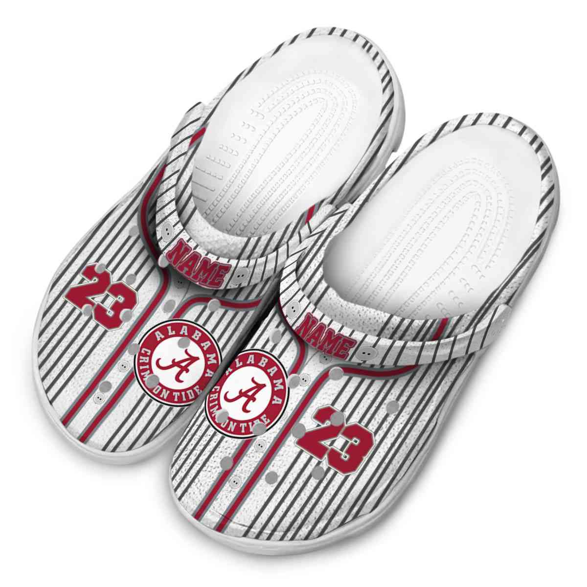 Merchidea Alabama Crimson Tide NCAA Sport Crocs Crocband Clogs Shoes Comfortable For Men Women and Kids