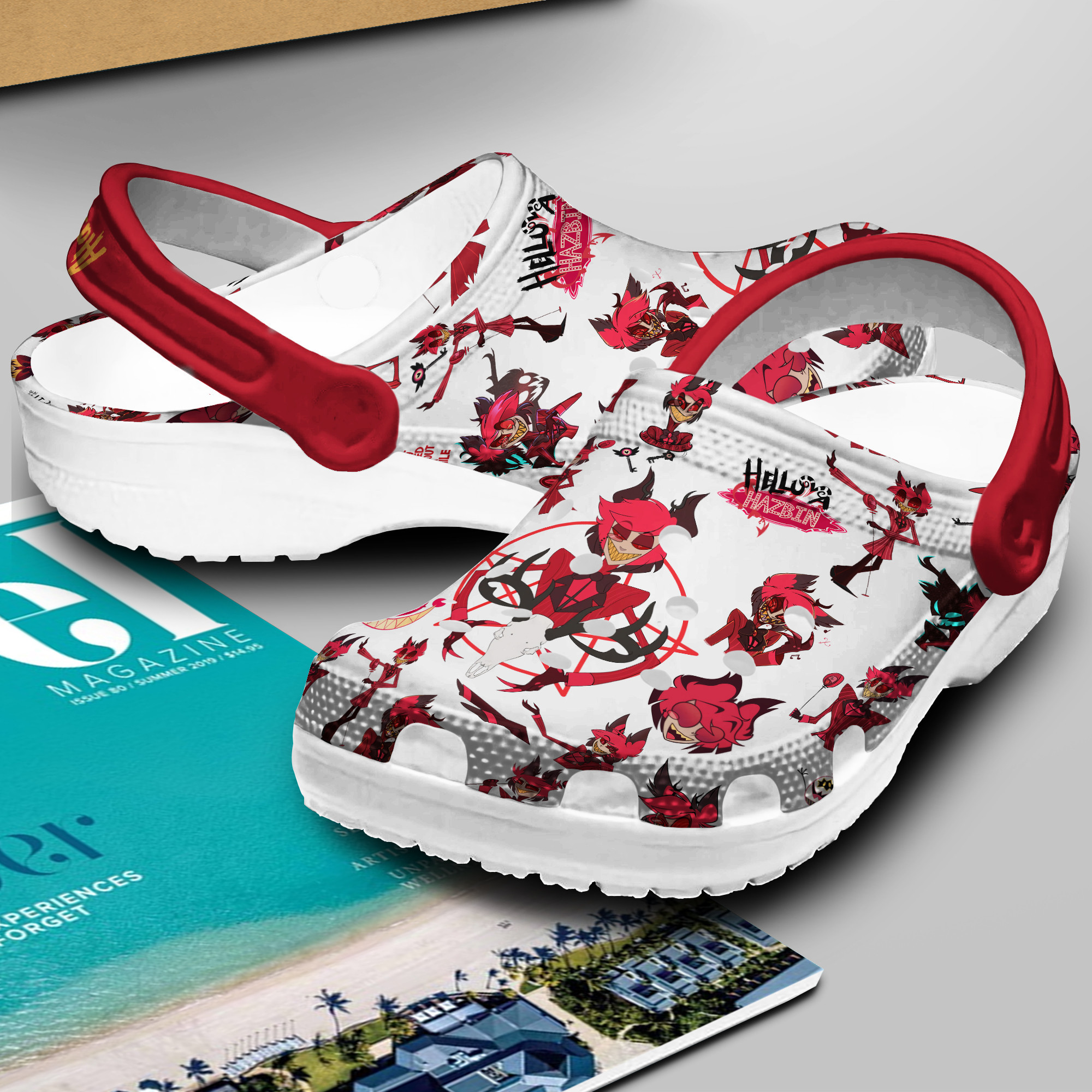 Merchidea Alastor Hazbin Hotel TV Series Crocs Crocband Clogs Shoes Comfortable For Men Women and Kids