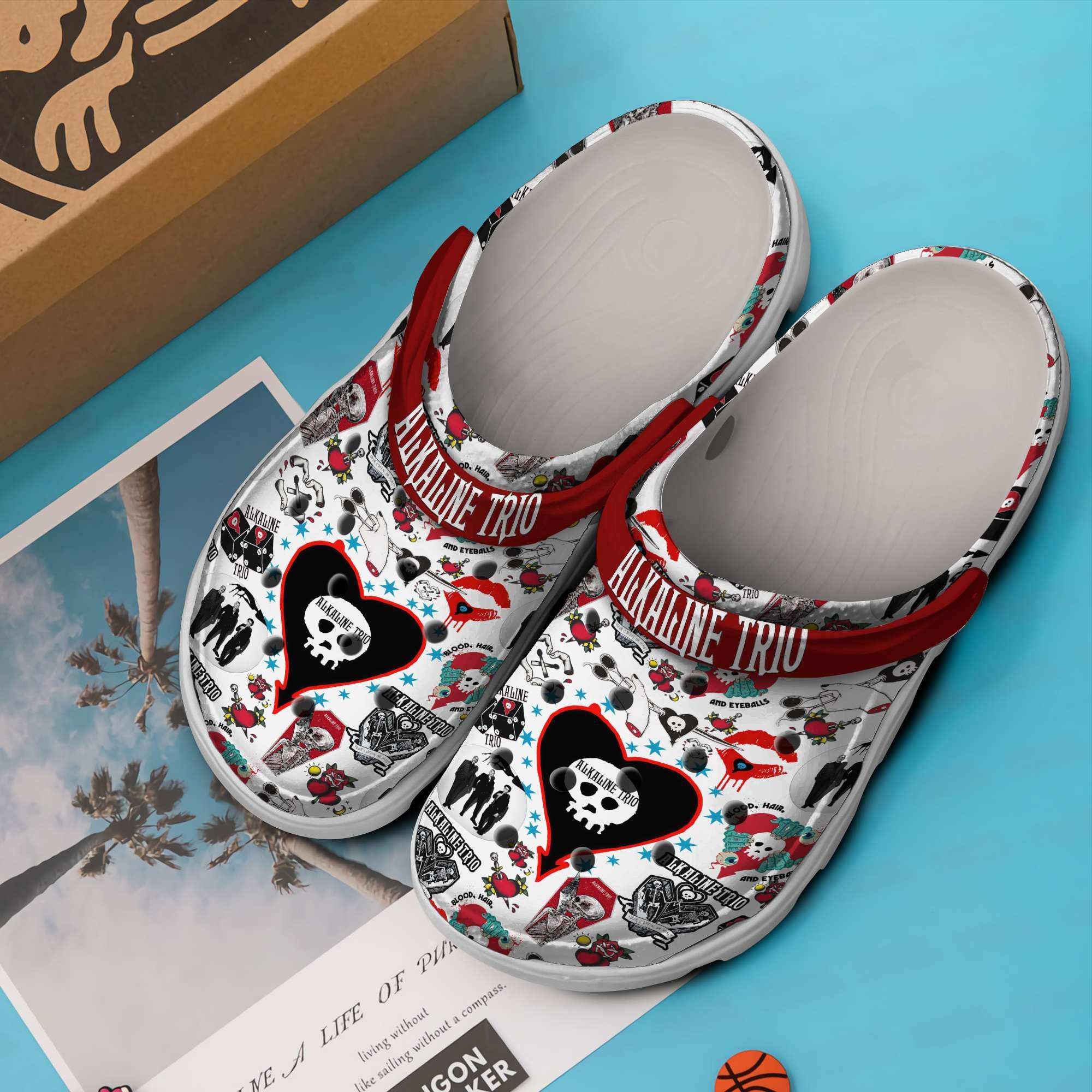 Merchidea Alkaline Trio Music Crocs Crocband Clogs Shoes Comfortable For Men Women and Kids