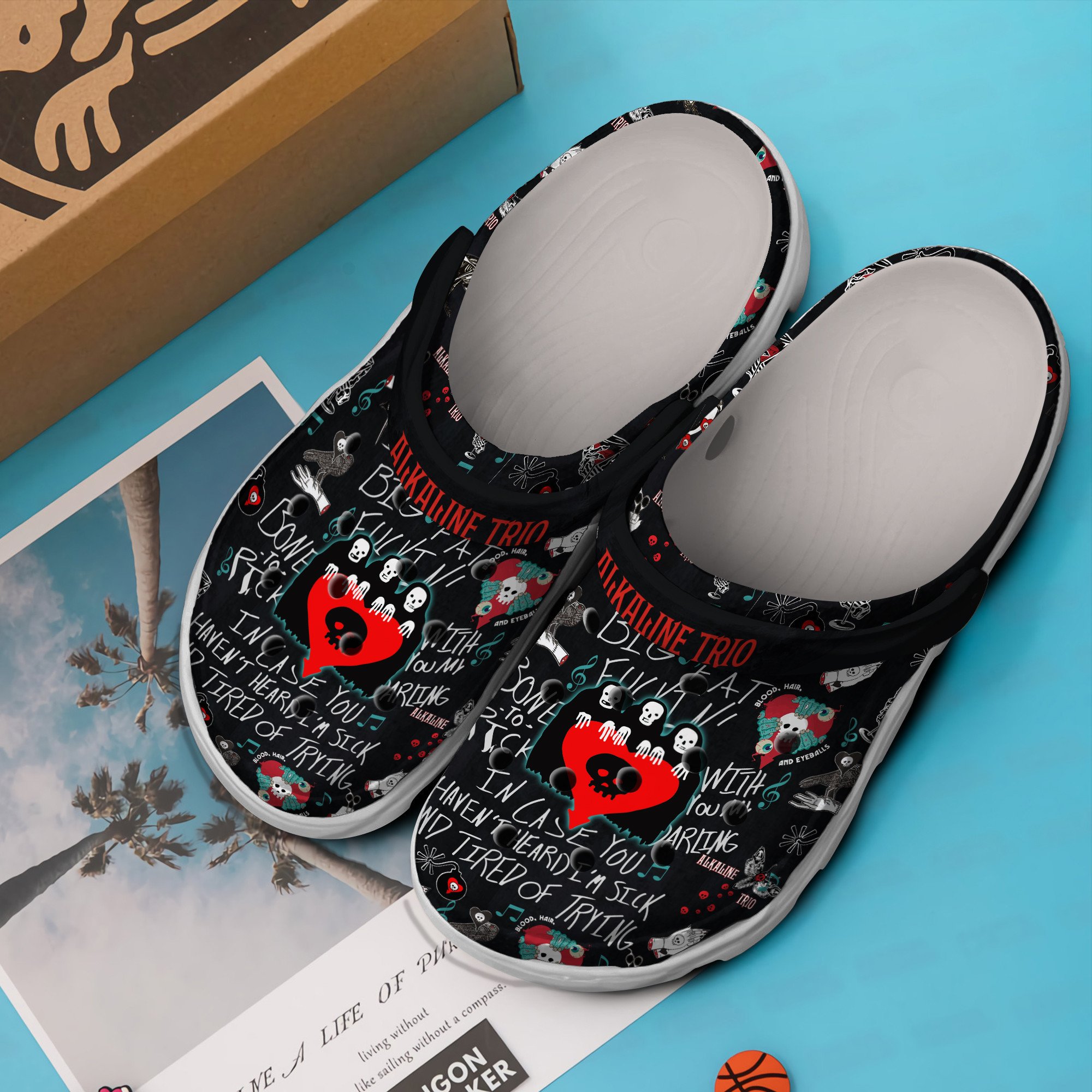 Merchidea Alkaline Trio Music Crocs Crocband Clogs Shoes Comfortable For Men Women and Kids