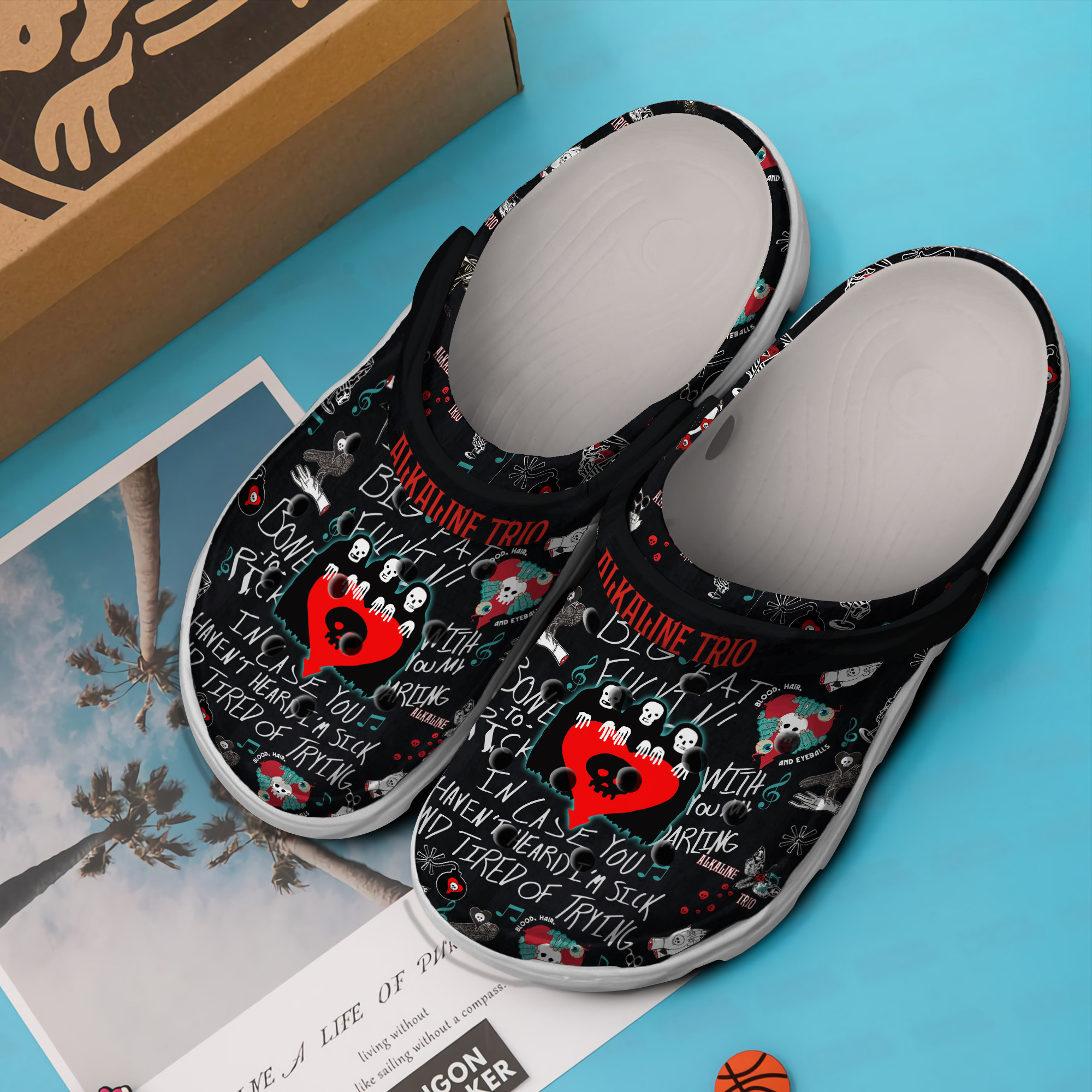 Merchidea Alkaline Trio Music Crocs Crocband Clogs Shoes Comfortable For Men Women and Kids