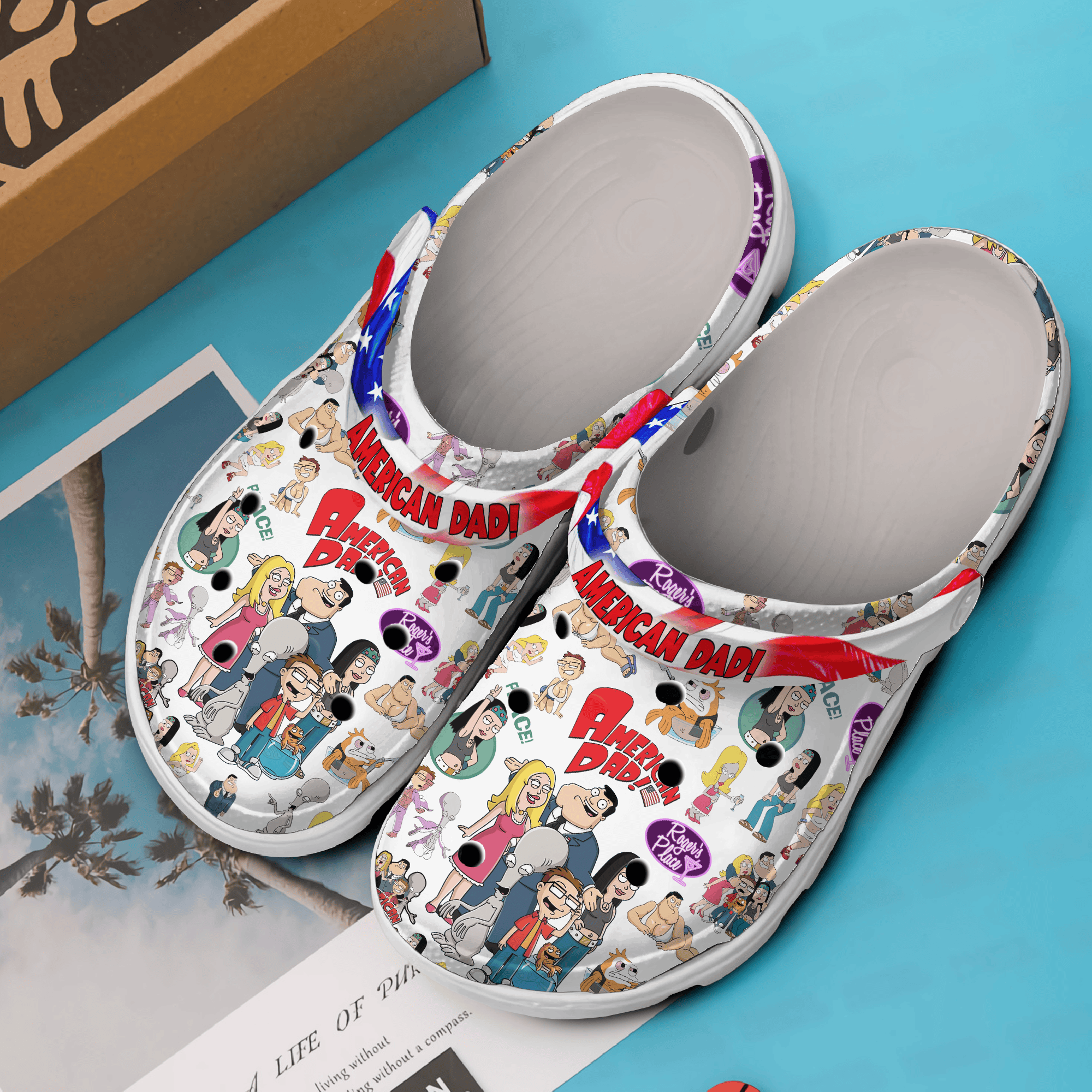 Merchidea American Dad! TV Series Crocs Crocband Clogs Shoes Comfortable For Men Women and Kids