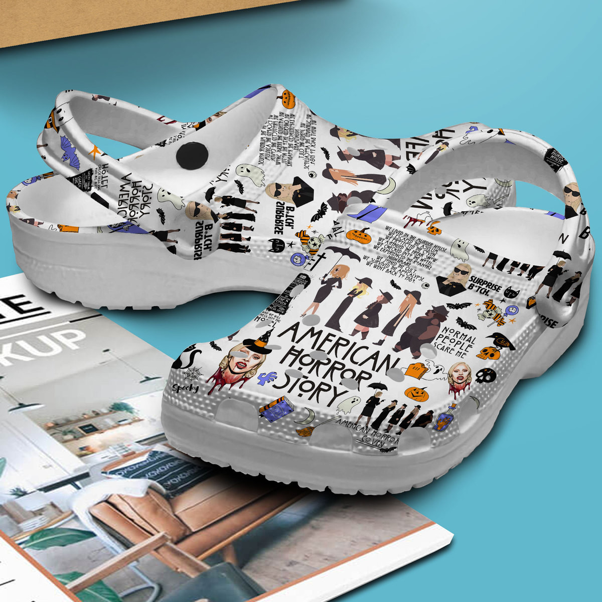 Merchidea American Horror Story TV Series Crocs Crocband Clogs Shoes Comfortable For Men Women and Kids