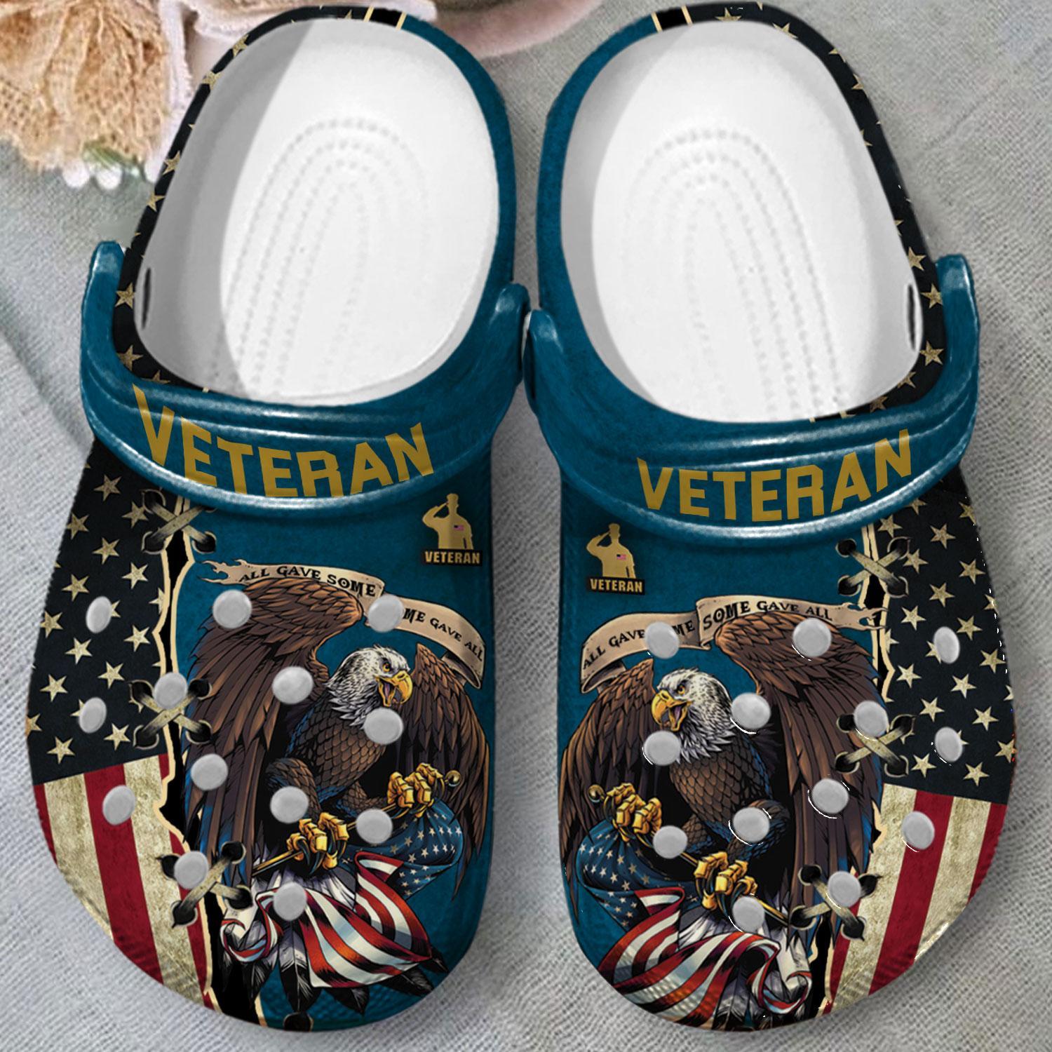 Merchidea American Veteran Crocs Crocband Clogs Shoes Comfortable For Men Women and Kids