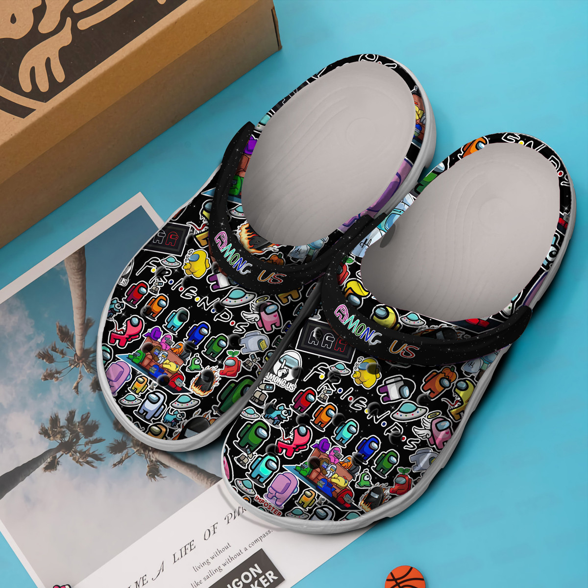 Merchidea Among Us Game Crocs Crocband Clogs Shoes Comfortable For Men Women and Kids