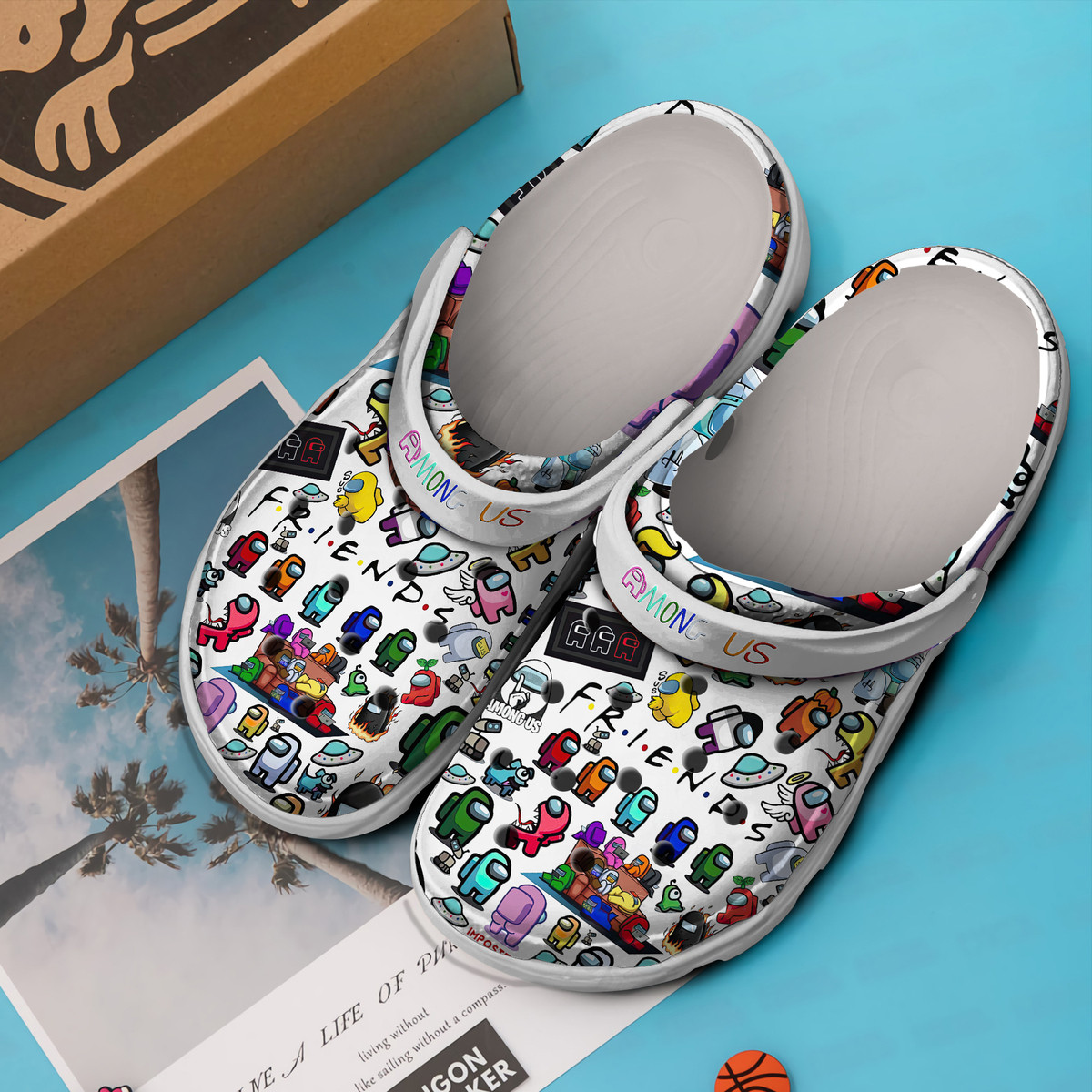 Merchidea Among Us Game Crocs Crocband Clogs Shoes Comfortable For Men Women and Kids