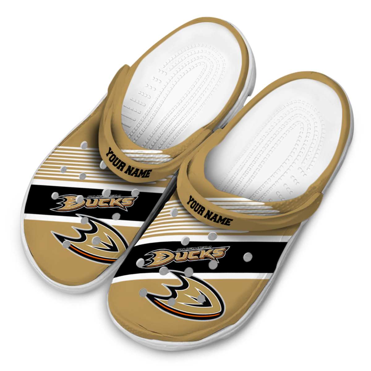 Merchidea Anaheim Ducks NHL Sport Crocs Crocband Clogs Shoes Comfortable For Men Women and Kids