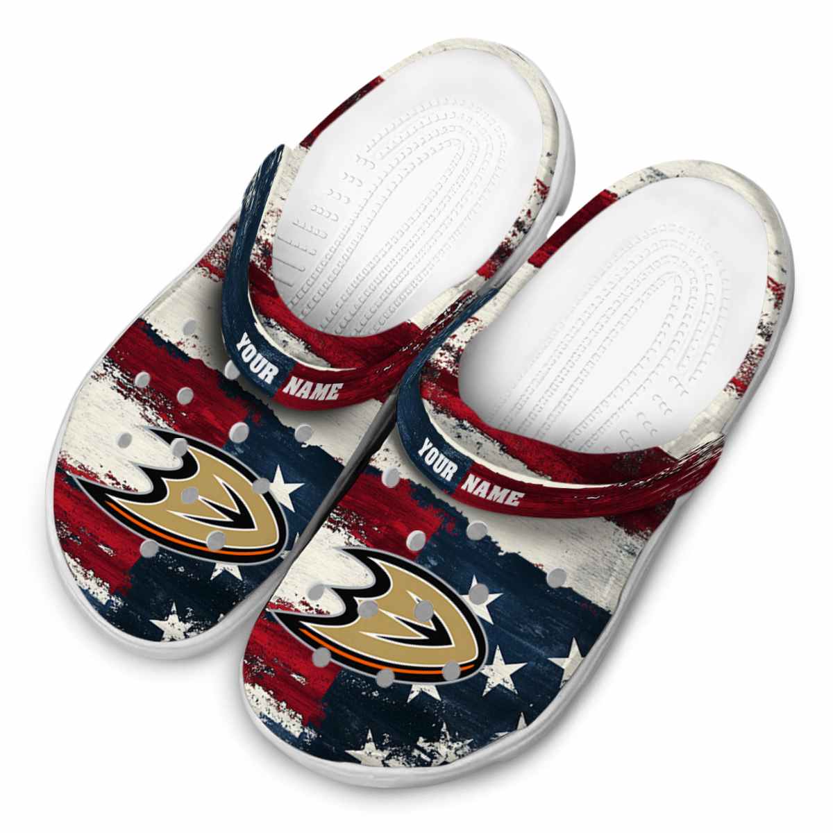 Merchidea Anaheim Ducks NHL Sport Crocs Crocband Clogs Shoes Comfortable For Men Women and Kids