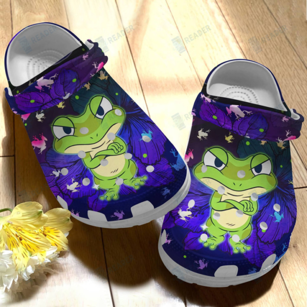 Merchidea Angry Baby Frog Crocs Crocband Clogs Shoes Comfortable For Men Women and Kids