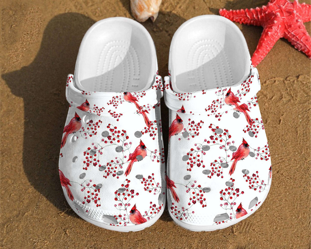 Merchidea Animals Cardinal Birds Pattern Unisex Birthday Gifts clog Shoes Comfy Footwear