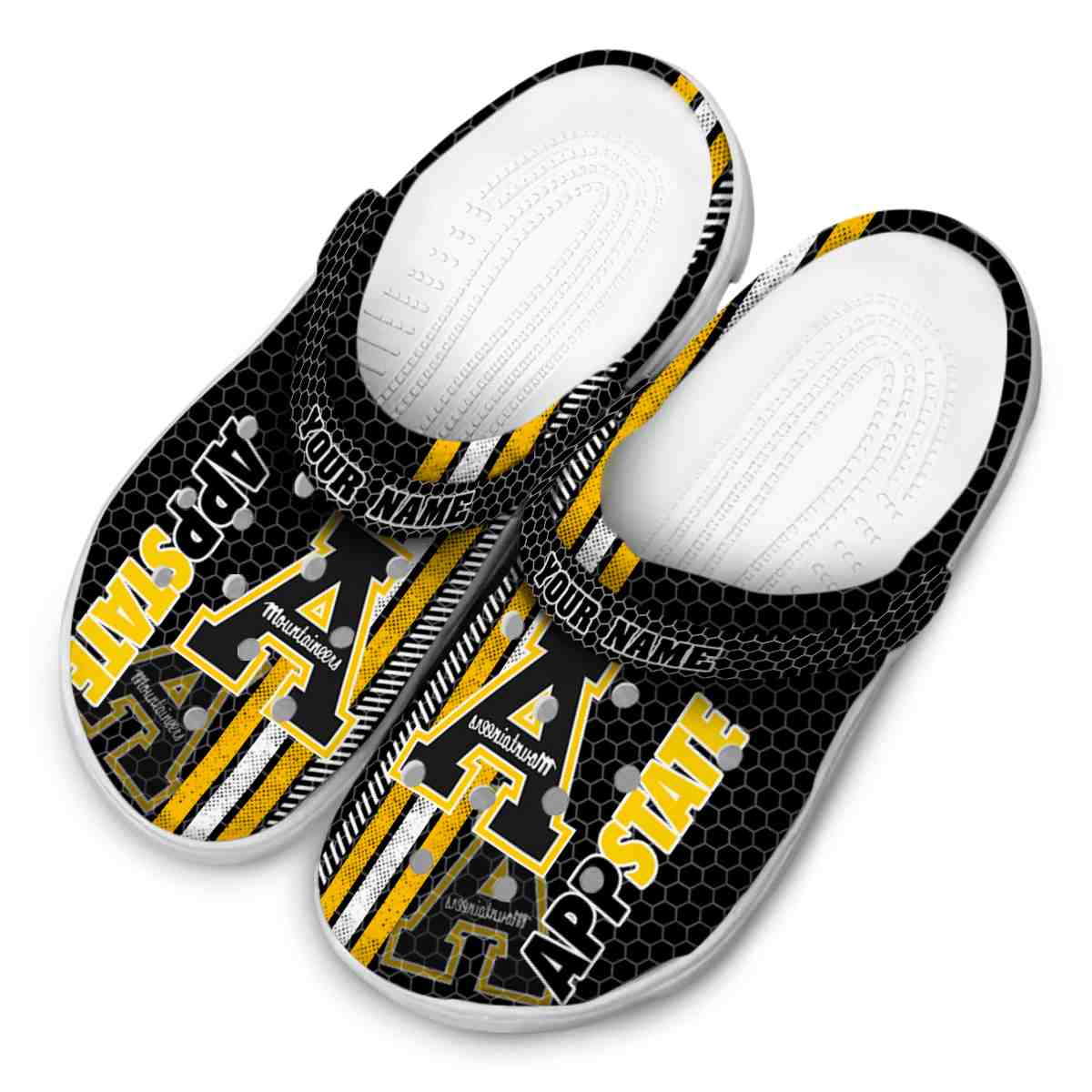 Merchidea Appalachian State Mountaineers NCAA Sport Crocs Crocband Clogs Shoes Comfortable For Men Women and Kids