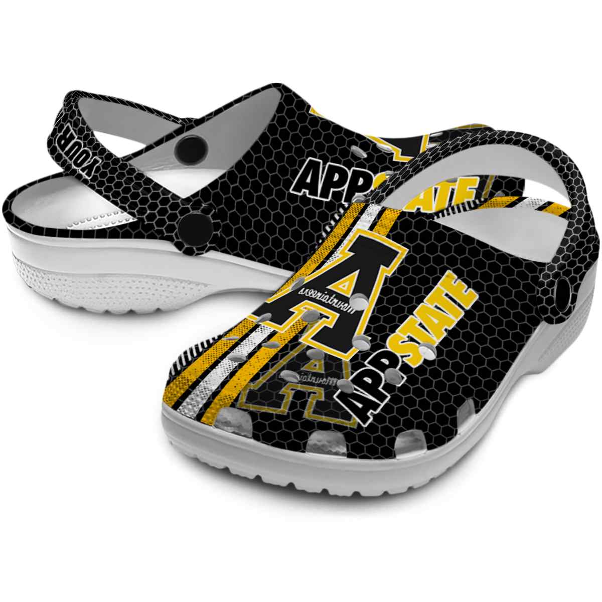 Merchidea Appalachian State Mountaineers NCAA Sport Crocs Crocband Clogs Shoes Comfortable For Men Women and Kids