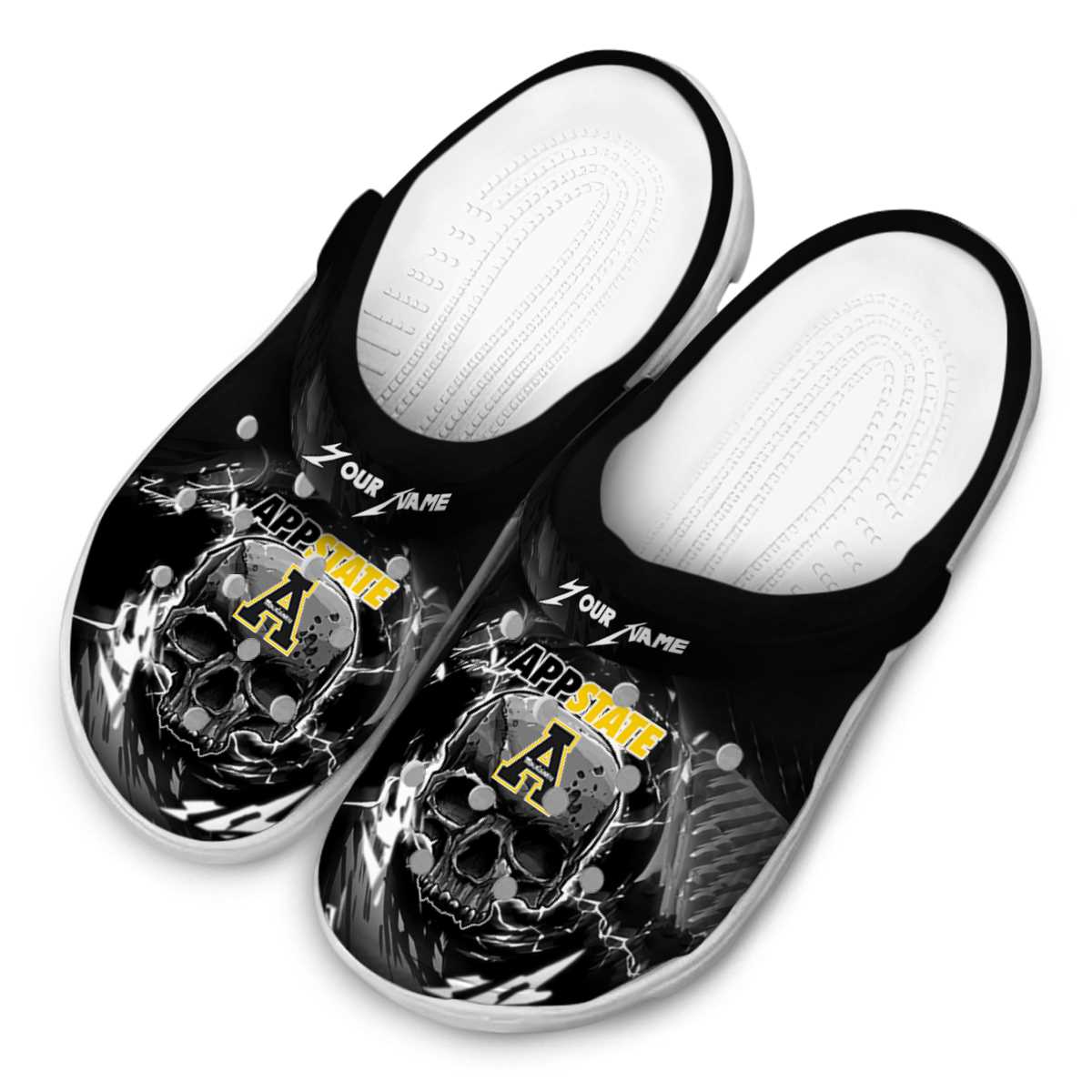 Merchidea Appalachian State Mountaineers NCAA Sport Crocs Crocband Clogs Shoes Comfortable For Men Women and Kids