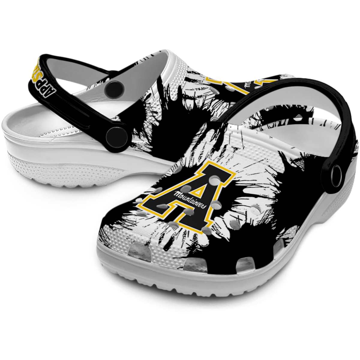 Merchidea Appalachian State Mountaineers NCAA Sport Crocs Crocband Clogs Shoes Comfortable For Men Women and Kids