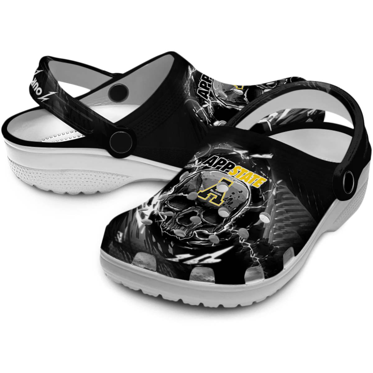 Merchidea Appalachian State Mountaineers NCAA Sport Crocs Crocband Clogs Shoes Comfortable For Men Women and Kids