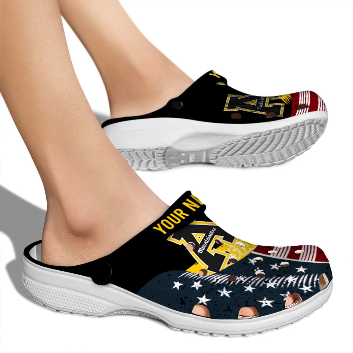 Merchidea Appalachian State Mountaineers NCAA Sport Crocs Crocband Clogs Shoes Comfortable For Men Women and Kids
