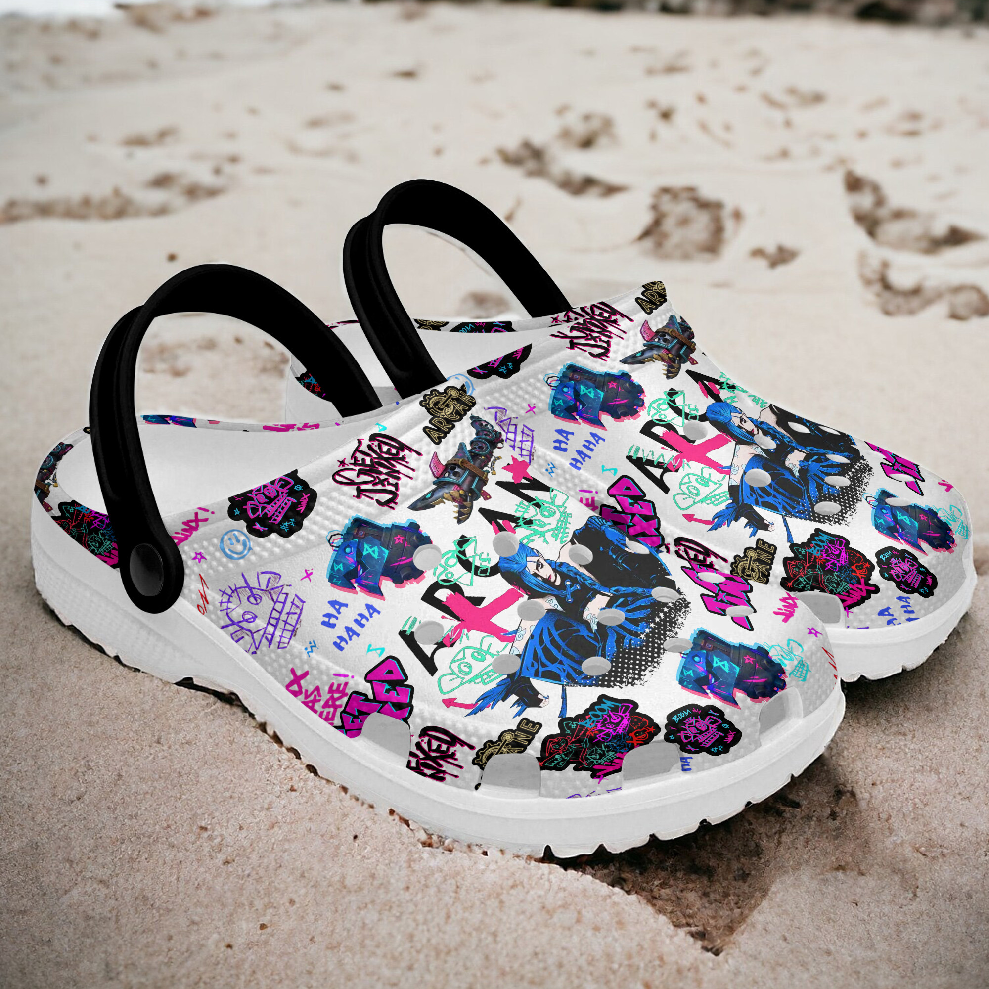 Merchidea Arcane League Of Legends TV Series Crocs Crocband Clogs Shoes Comfortable For Men Women and Kids